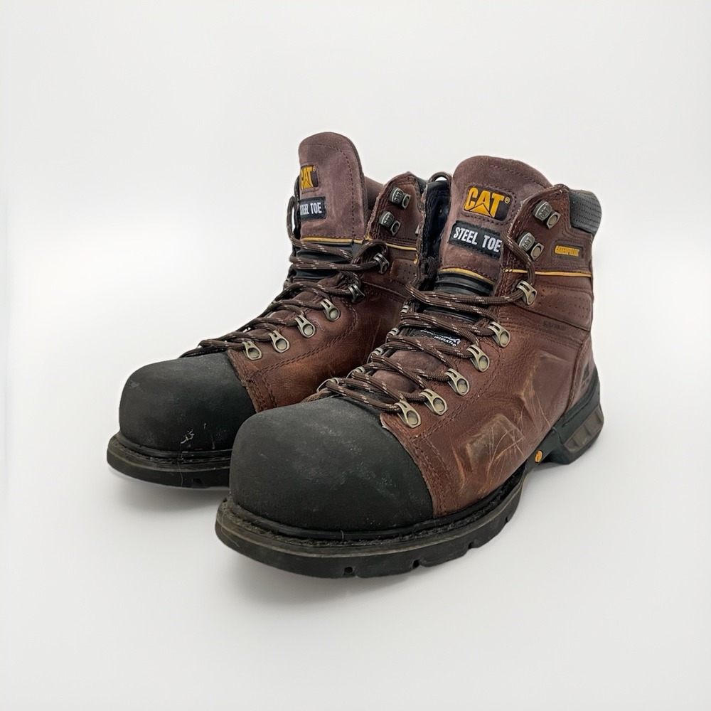 Caterpillar Endure St 6 CAT Waterproof Steel Toe Work Boots Mens Sz 10 Wide